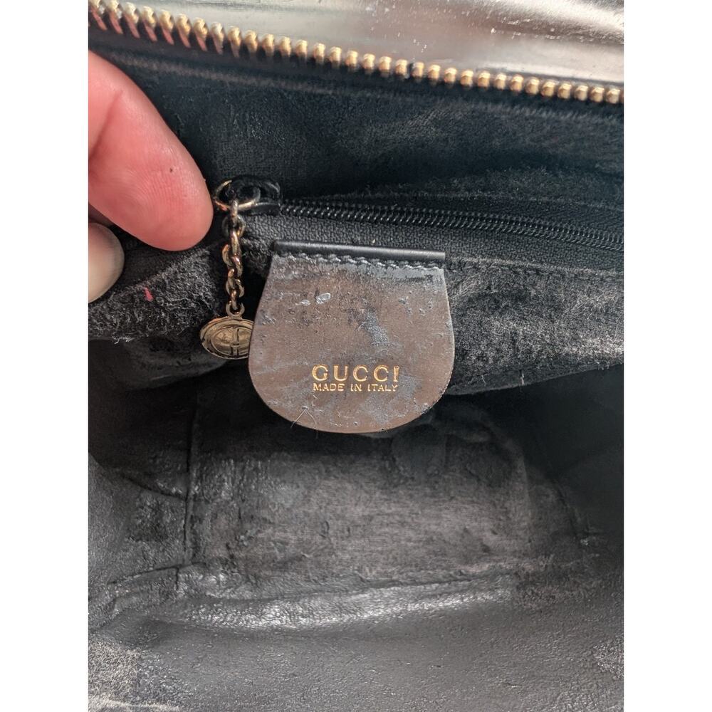 Authentic Vintage Gucci Tom Ford Era Bamboo Patent Leather Vanity Bag - Style 00 - Picture 3 of 11